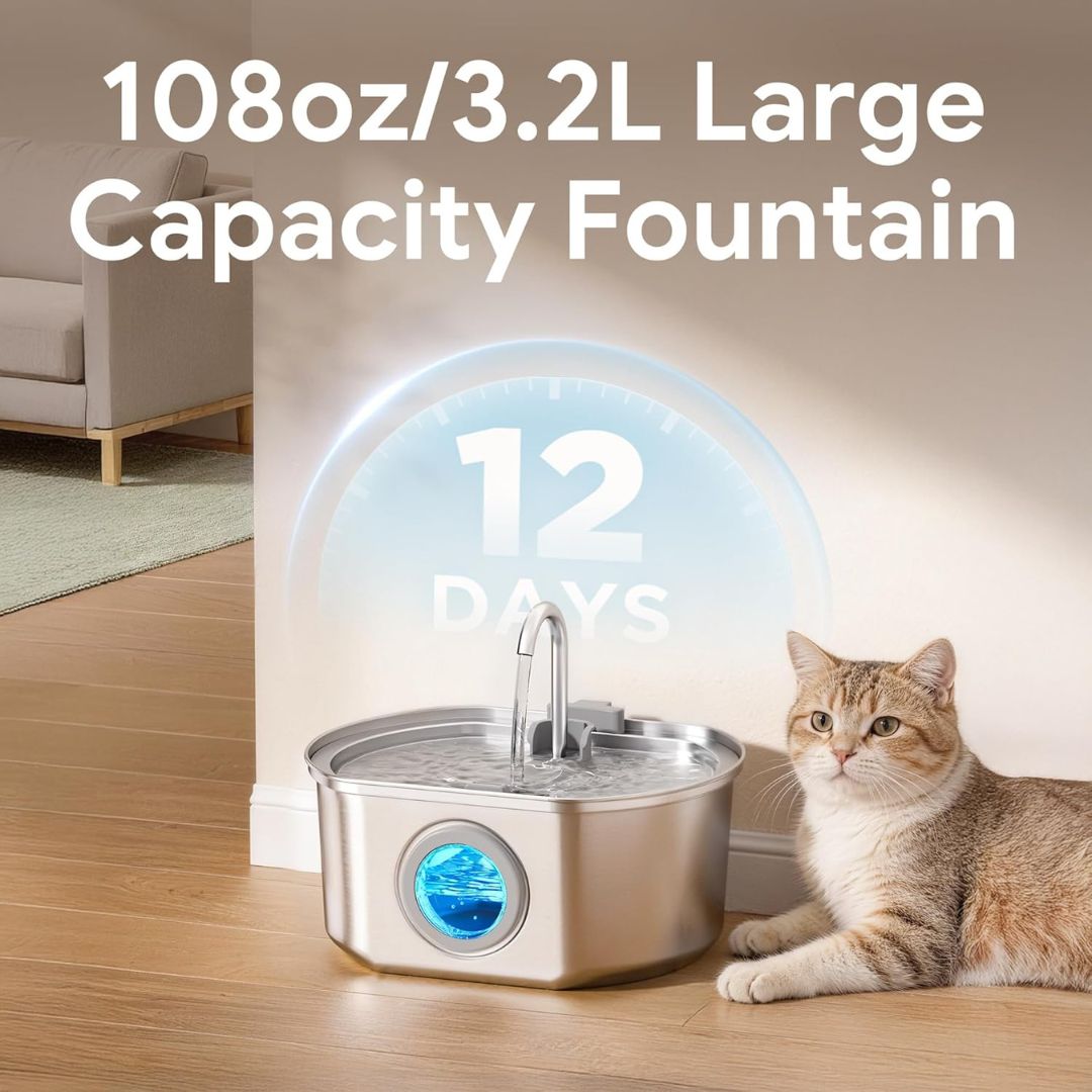AquaWhisk™ Pet Water Bowl