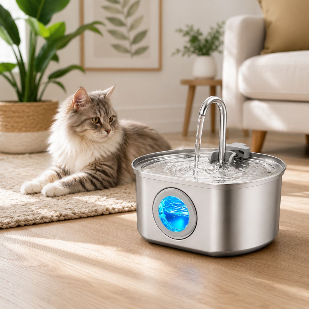 AquaWhisk™ Pet Water Bowl